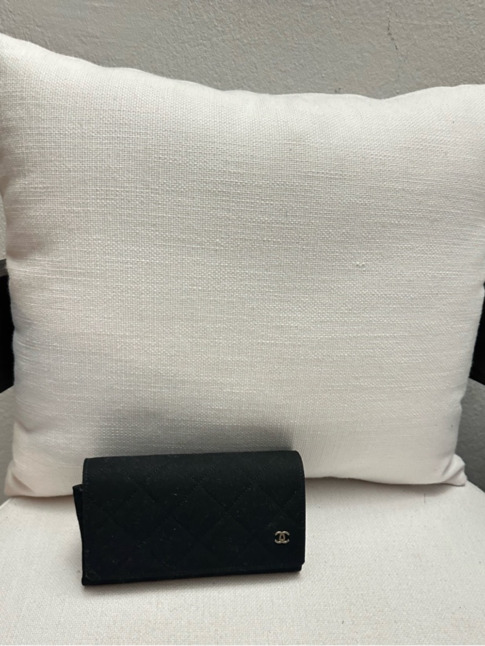 CHANEL Authentic Black Quilted Sunglass case